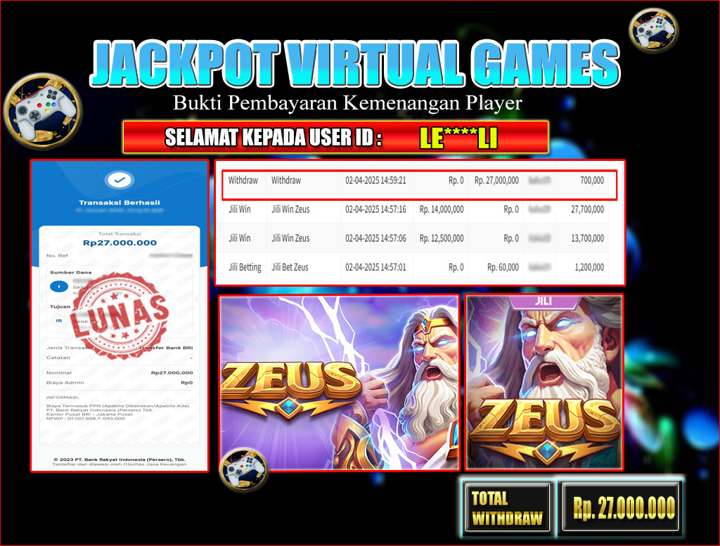  JACKPOT VIRTUAL GAMES