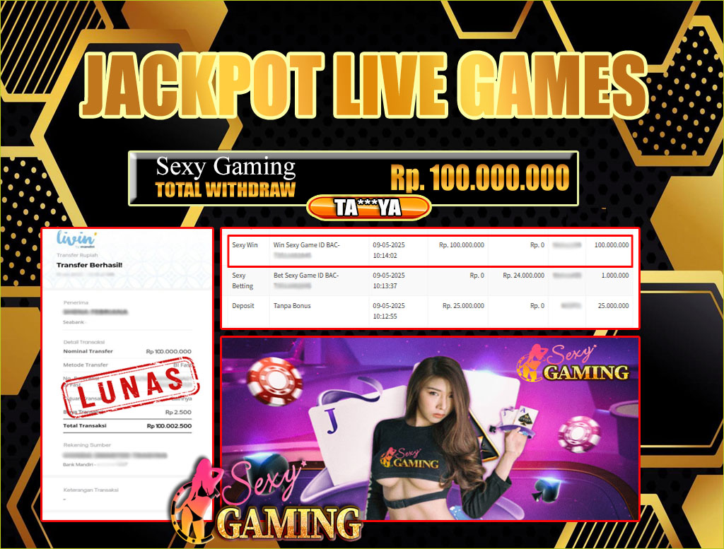 BRI303 JACKPOT LIVE GAMES 09 MEI 2025
