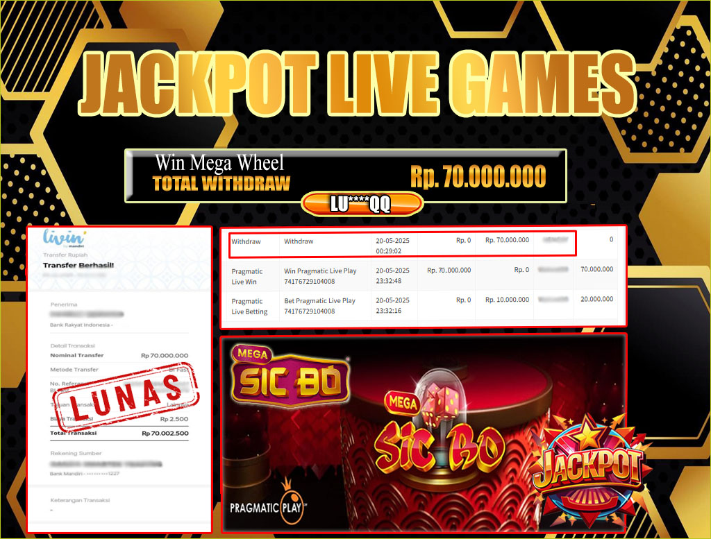 BRI303 JACKPOT LIVE GAMES 20 MEI 2025