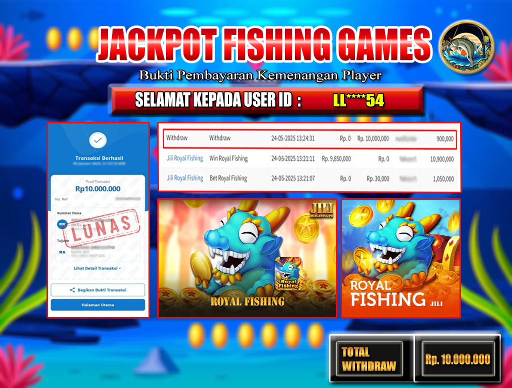 BRI303 JACKPOT FISHING GAMES 24 MAY 2025