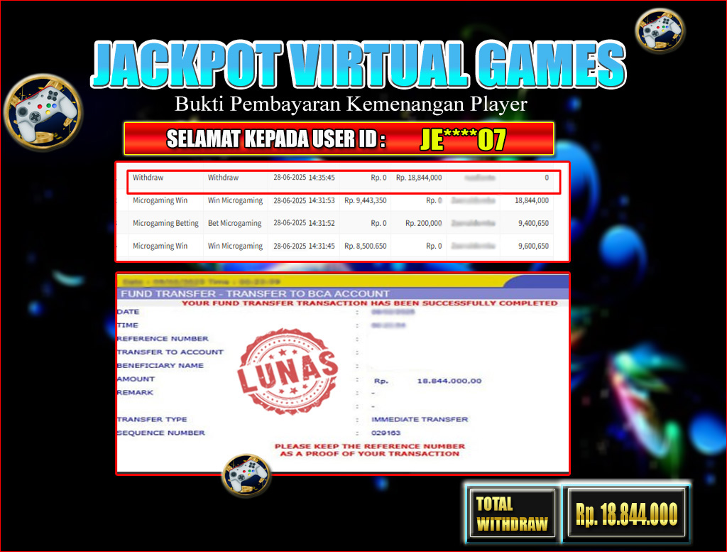  JACKPOT VIRTUAL GAMES: